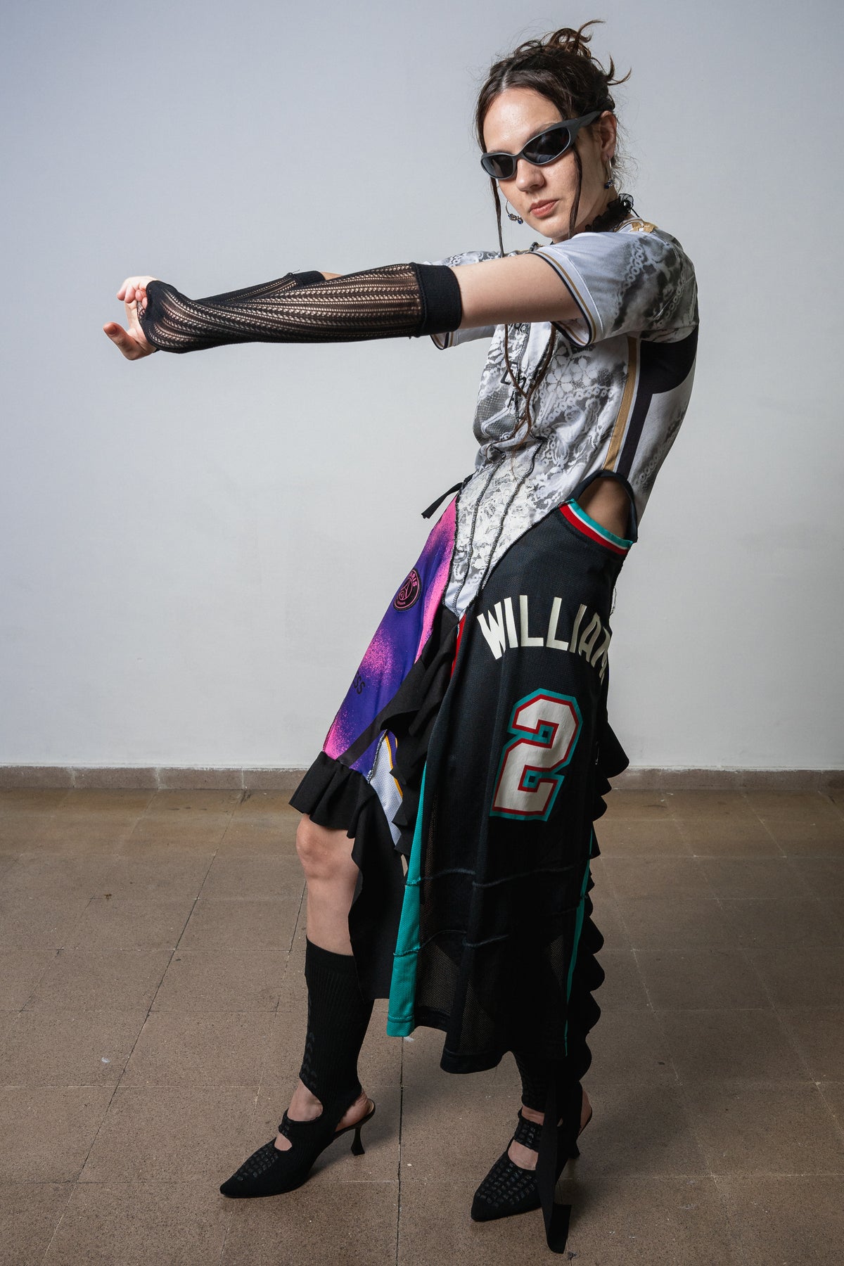 011/2026/ 404: Glitched Royalty — Reconstructed Sports Dress