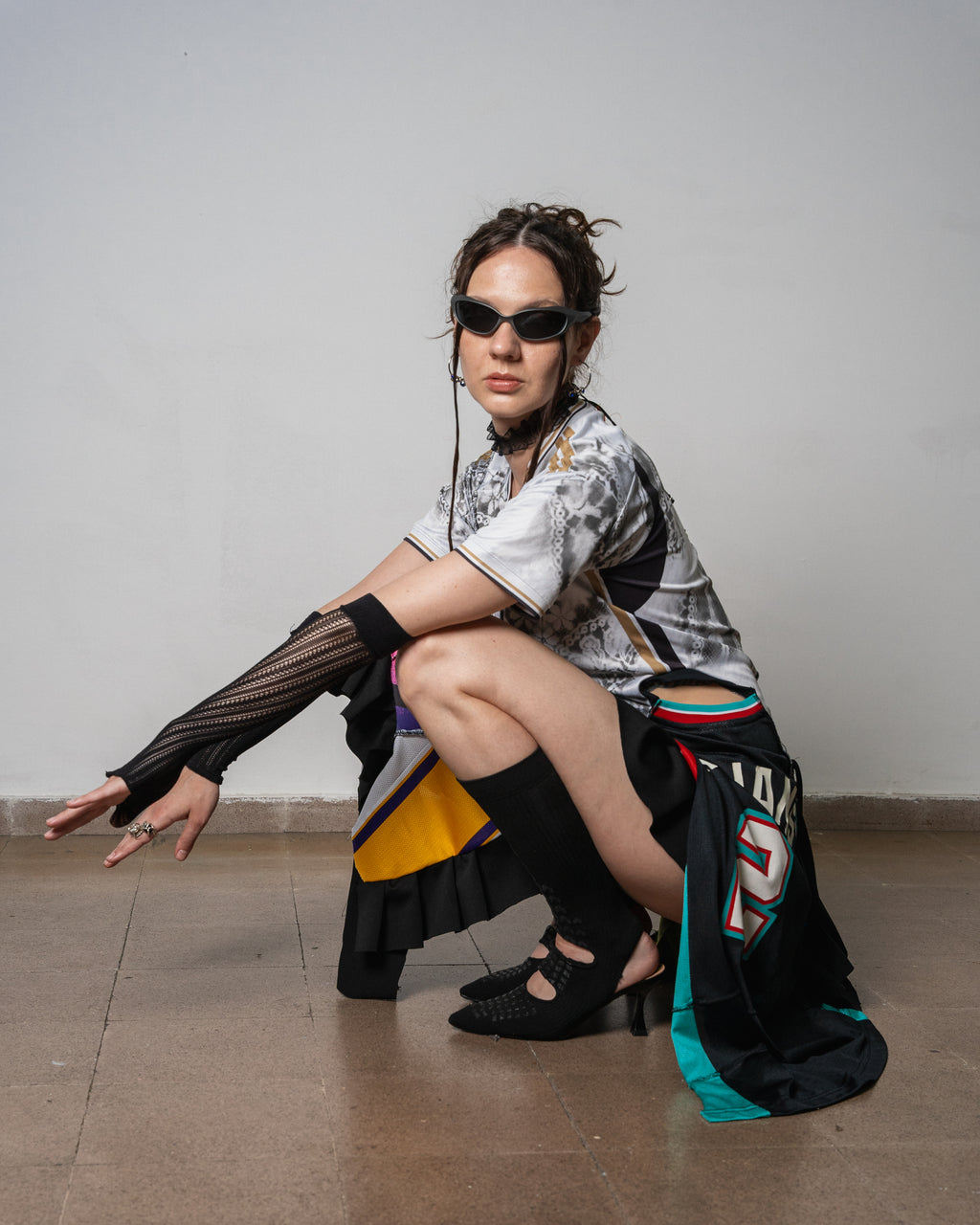 011/2026/ 404: Glitched Royalty — Reconstructed Sports Dress