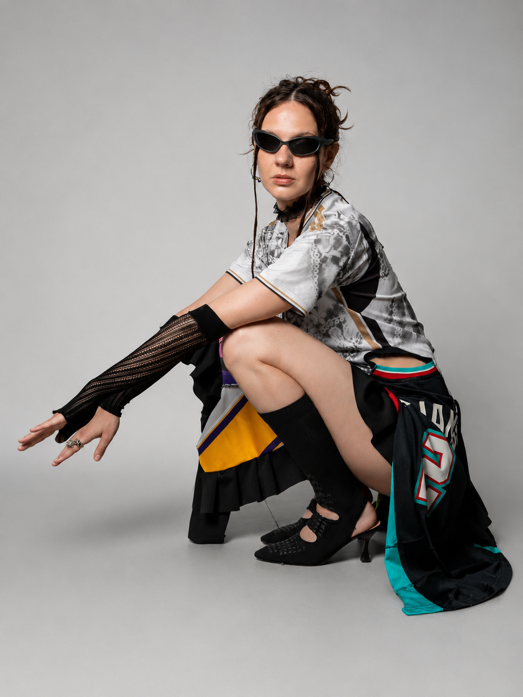 011/2026/ 404: Glitched Royalty — Reconstructed Sports Dress
